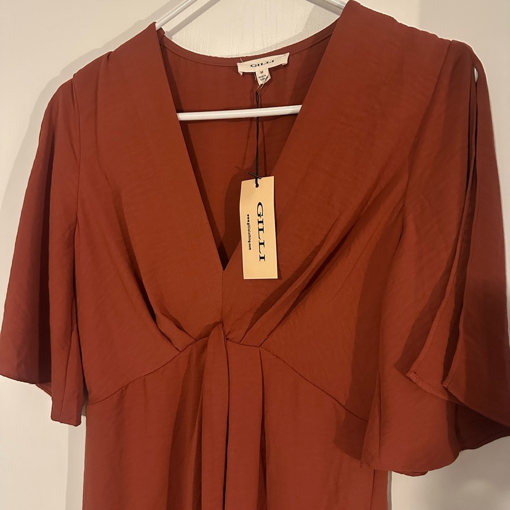 Gilli midi dress. Rust colored. Size M - Picture 4 of 4